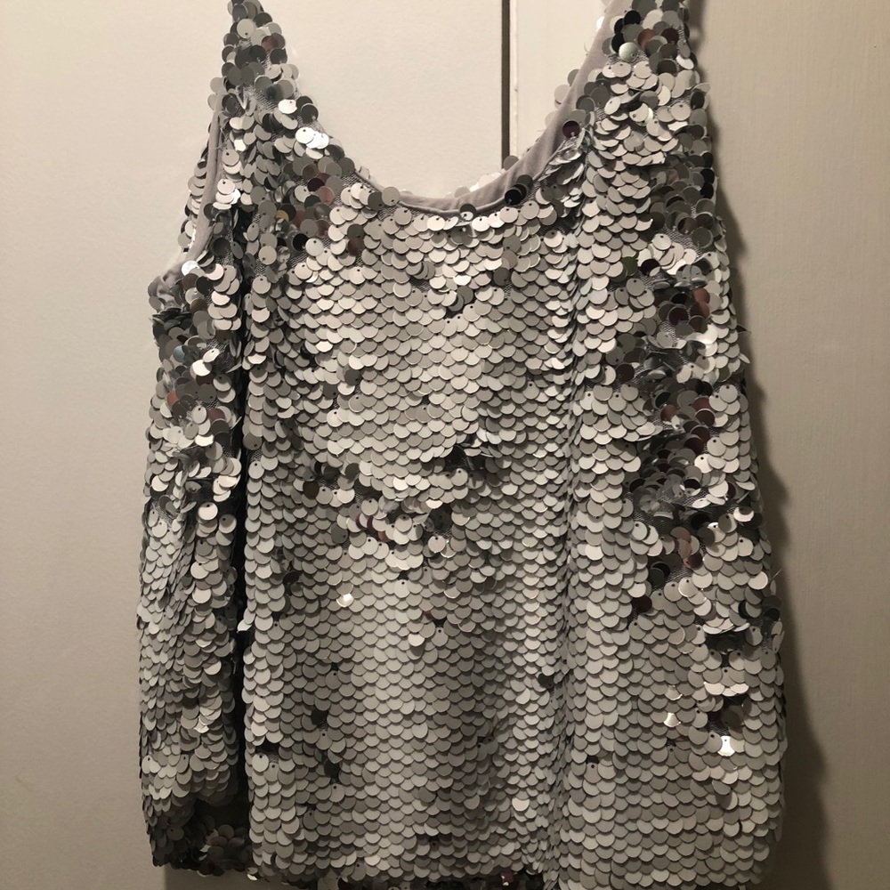 Sequin top.